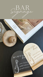 Acrylic Momosa Bar Sign, Mimosa Bar signage