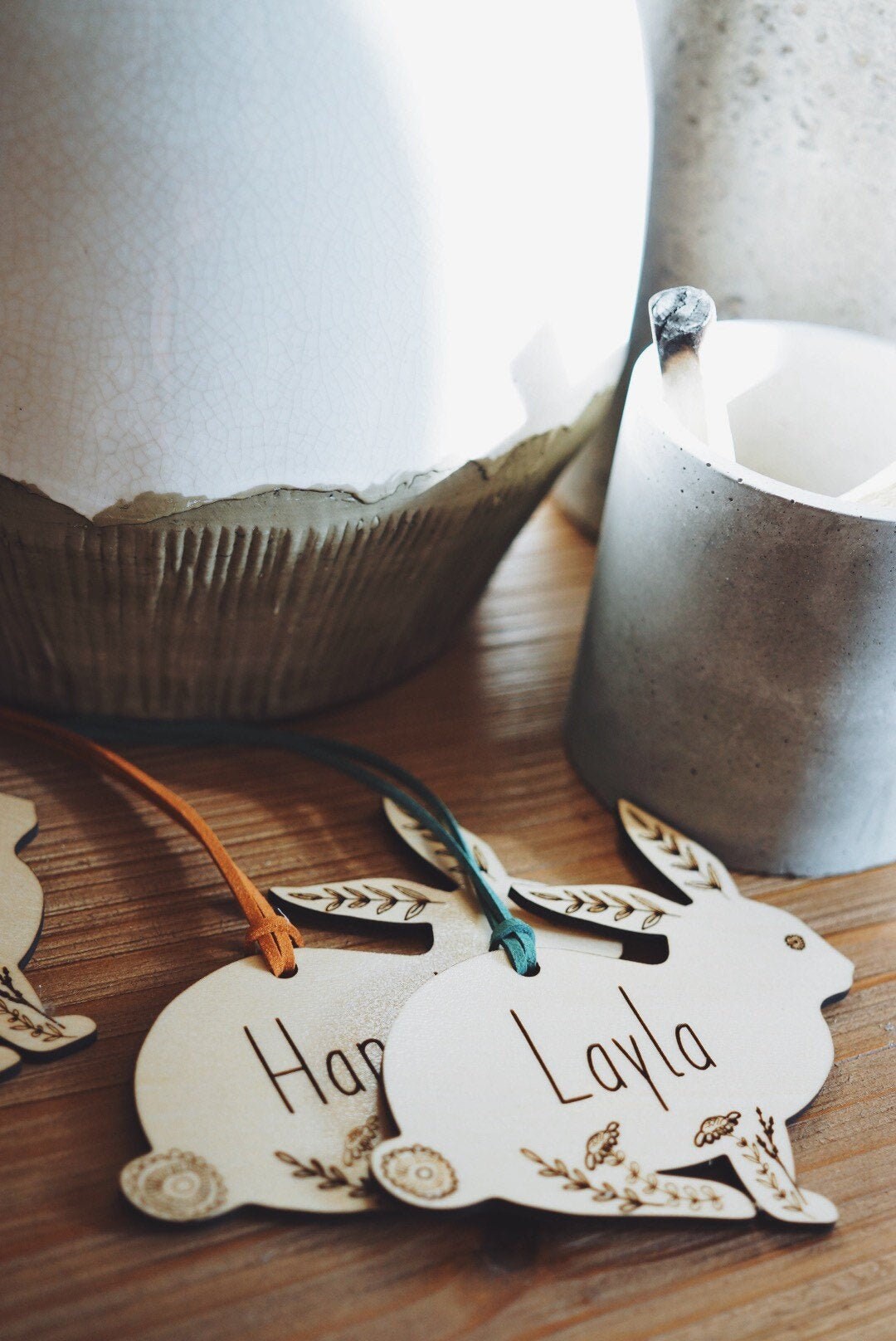 Customizable Easter Bunny Name Tag For Basket