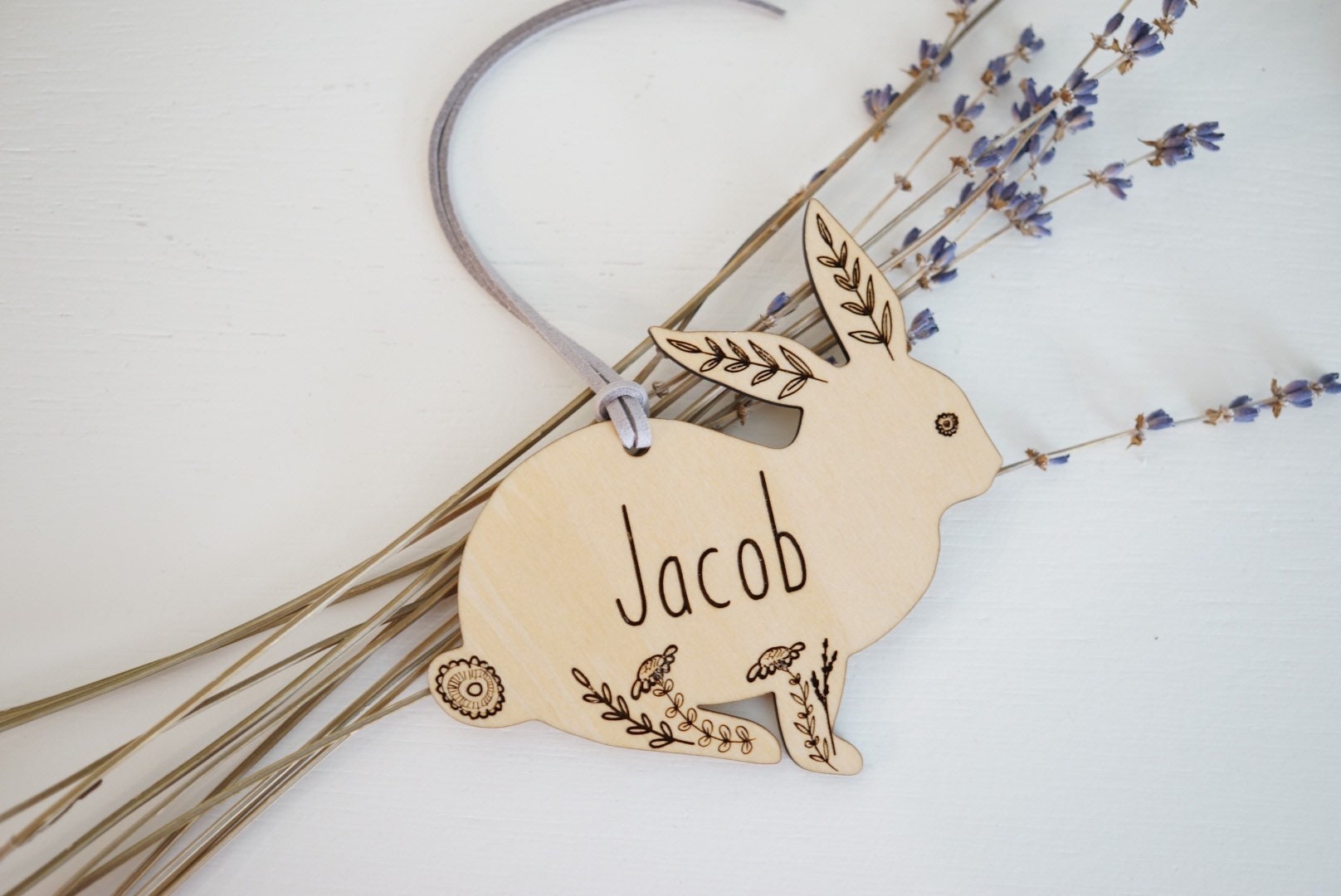 Customizable Easter Bunny Name Tag For Basket