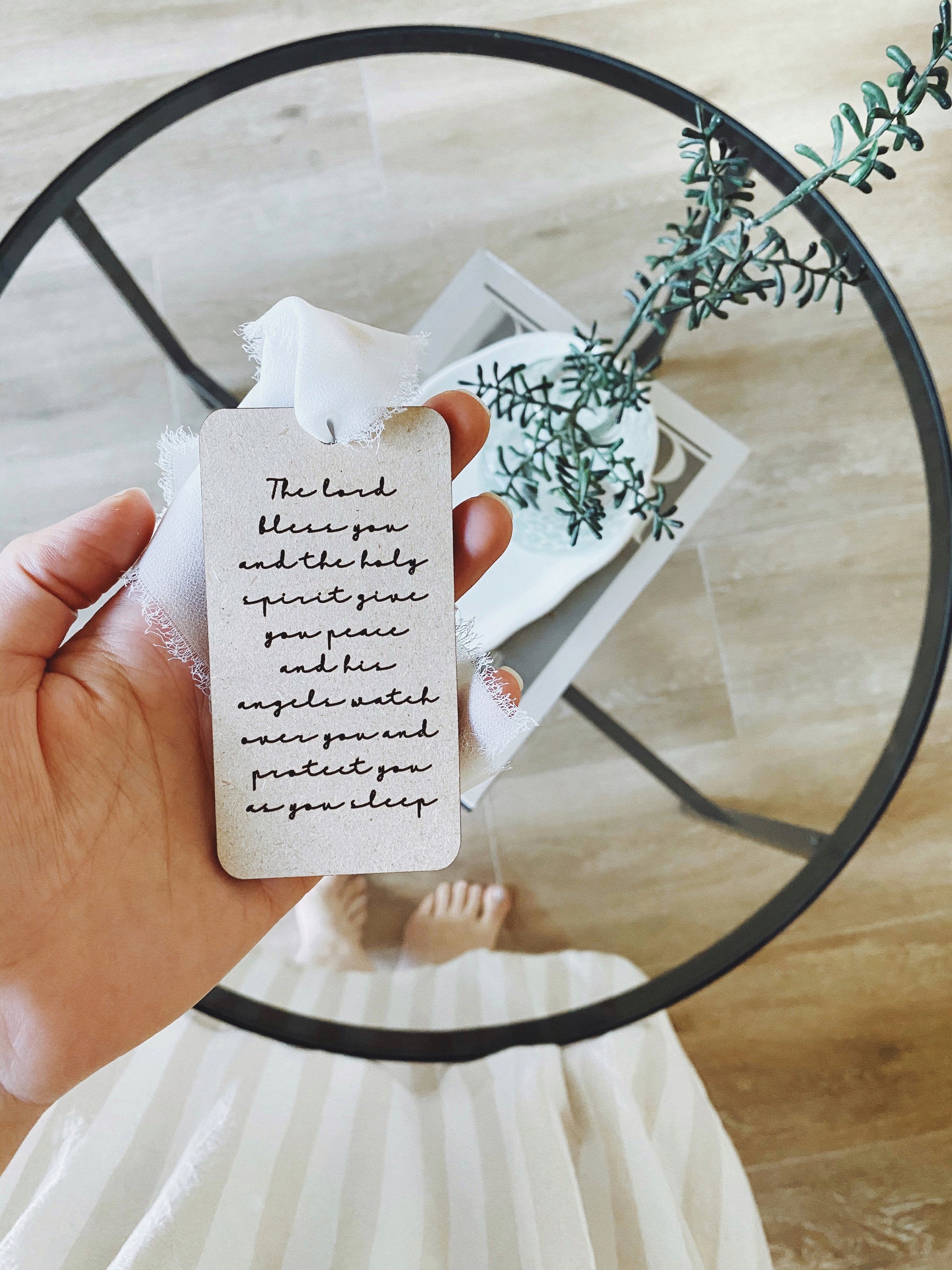 Nursery Prayer Wood Sign, Engraved Keepsake Gift For Baptism, Baby Shower, Kid Baby Room, Angel Prayer Decor