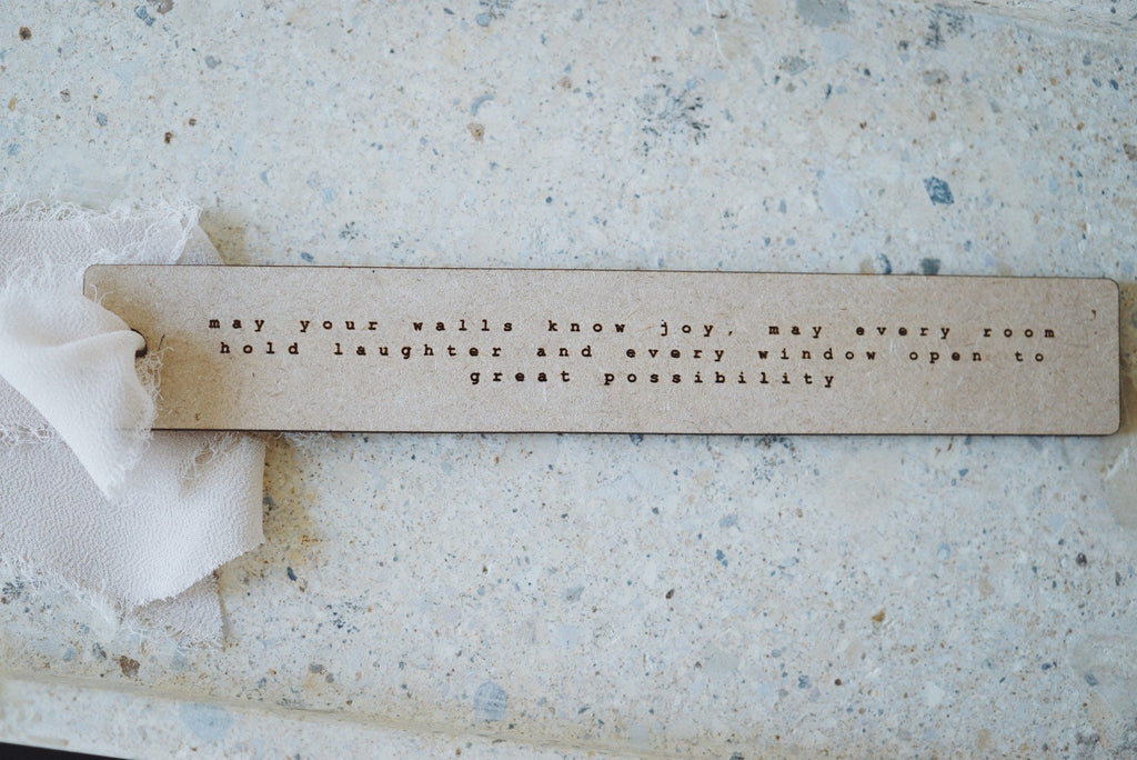 Housewarming prayer - Home wish gift charm