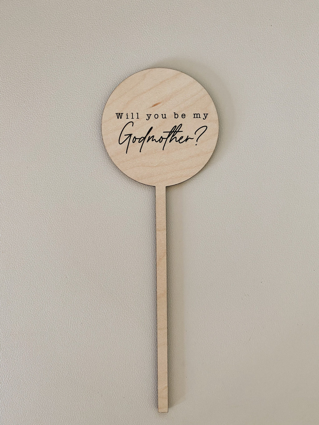 Will You Be My Godmother/Godfather Floral Sign