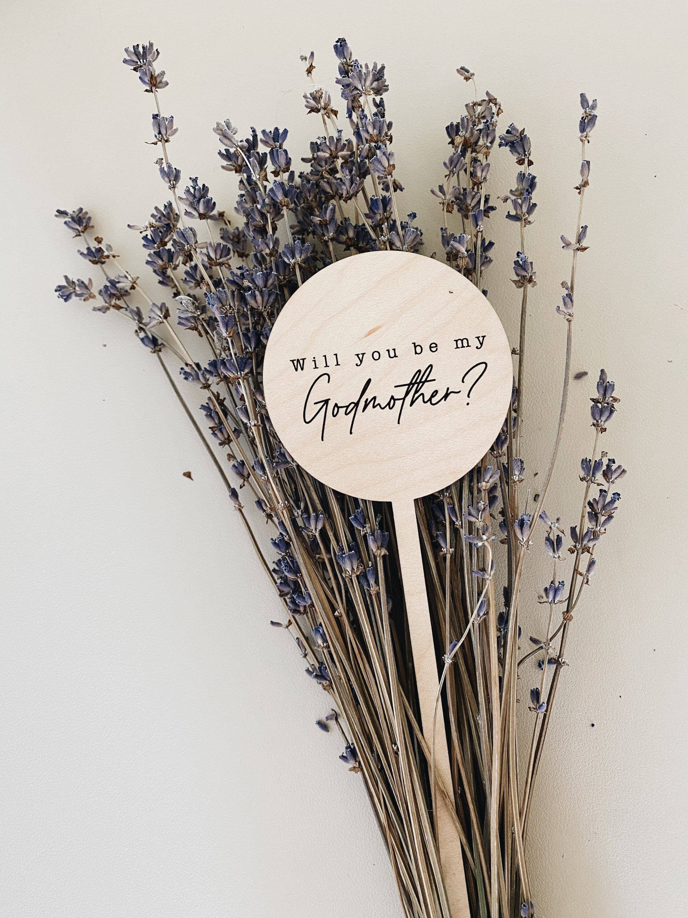 Will You Be My Godmother/Godfather Floral Sign