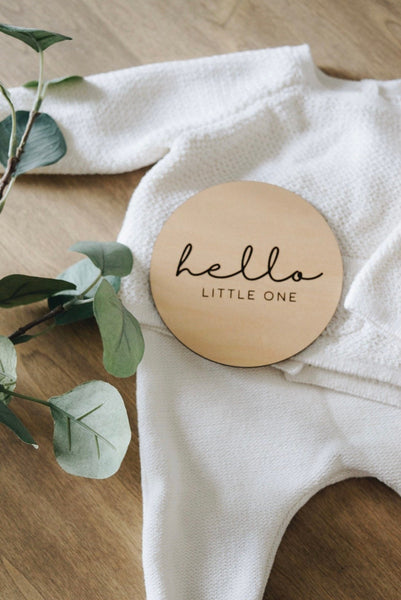 Hello Little One - Baby announcement disc