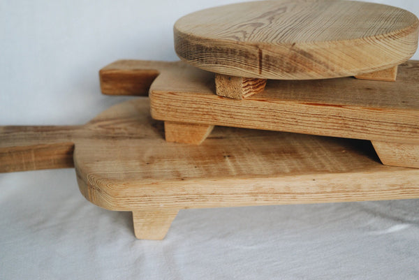 Round Soap Stand, Large Kitchen Tray, Sink Decor, Reclaimed Wood, Raw Wood Riser, Shelf Styling