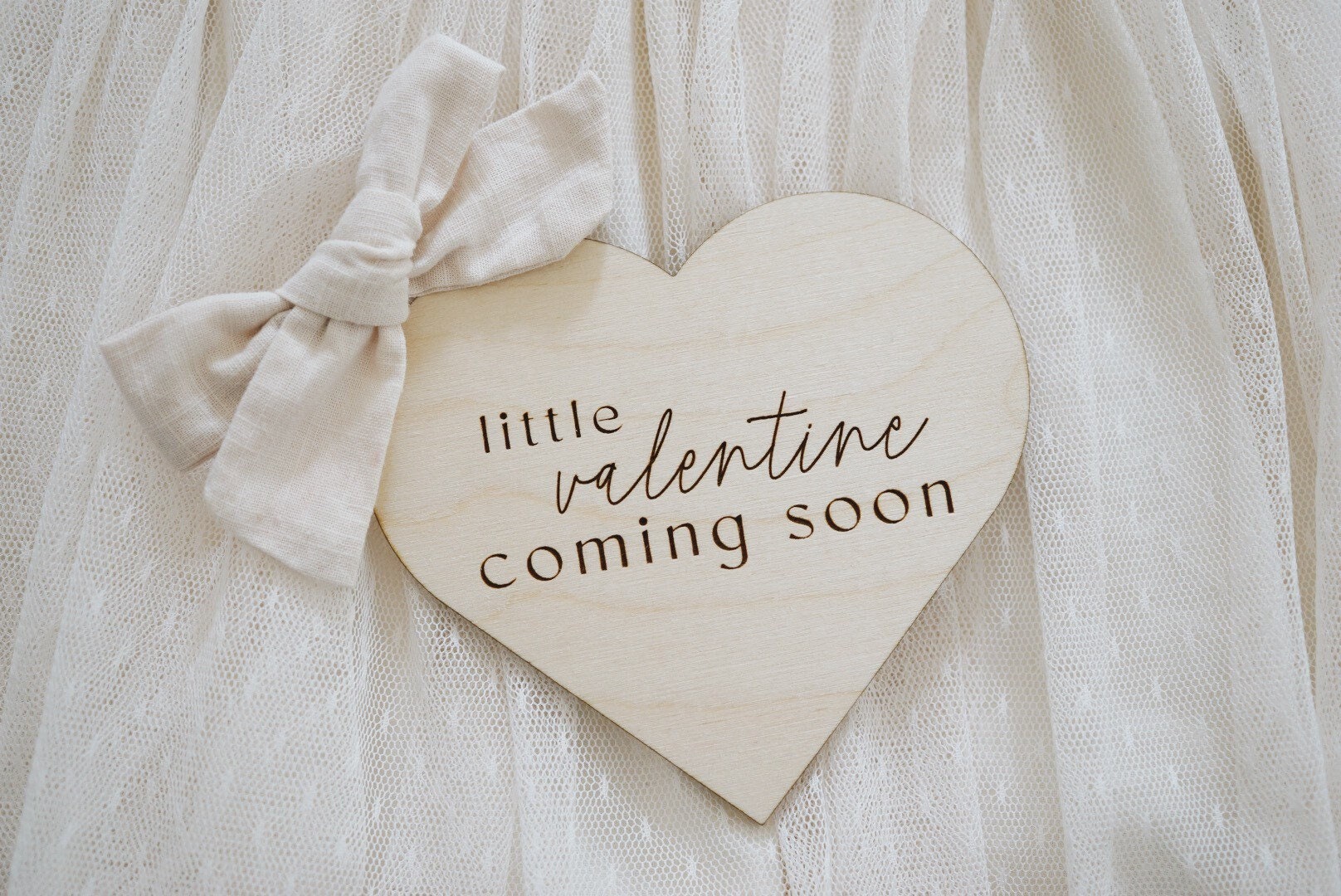 Little Valentine Coming Soon - Pregnancy announcement plaque
