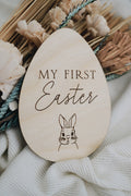 Customizable my first easter plaque sign