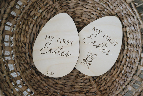 Customizable my first easter plaque sign