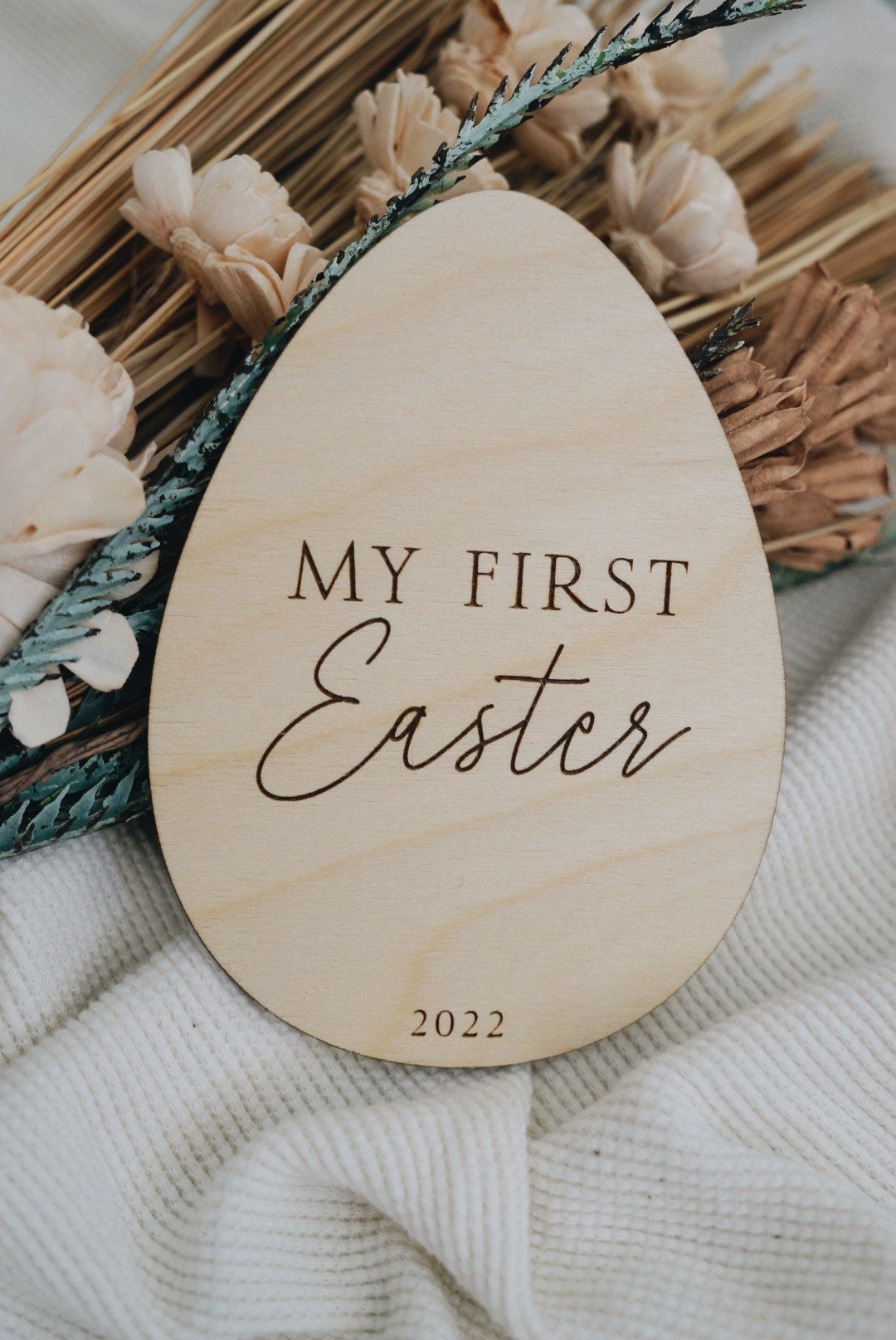 Customizable my first easter plaque sign
