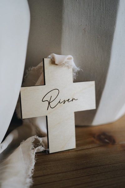 He Is Risen Cross, Easter Sunday Gift Tag, Gift Basket Cross, Easter 2022