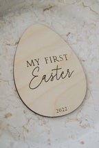 Customizable my first easter plaque sign