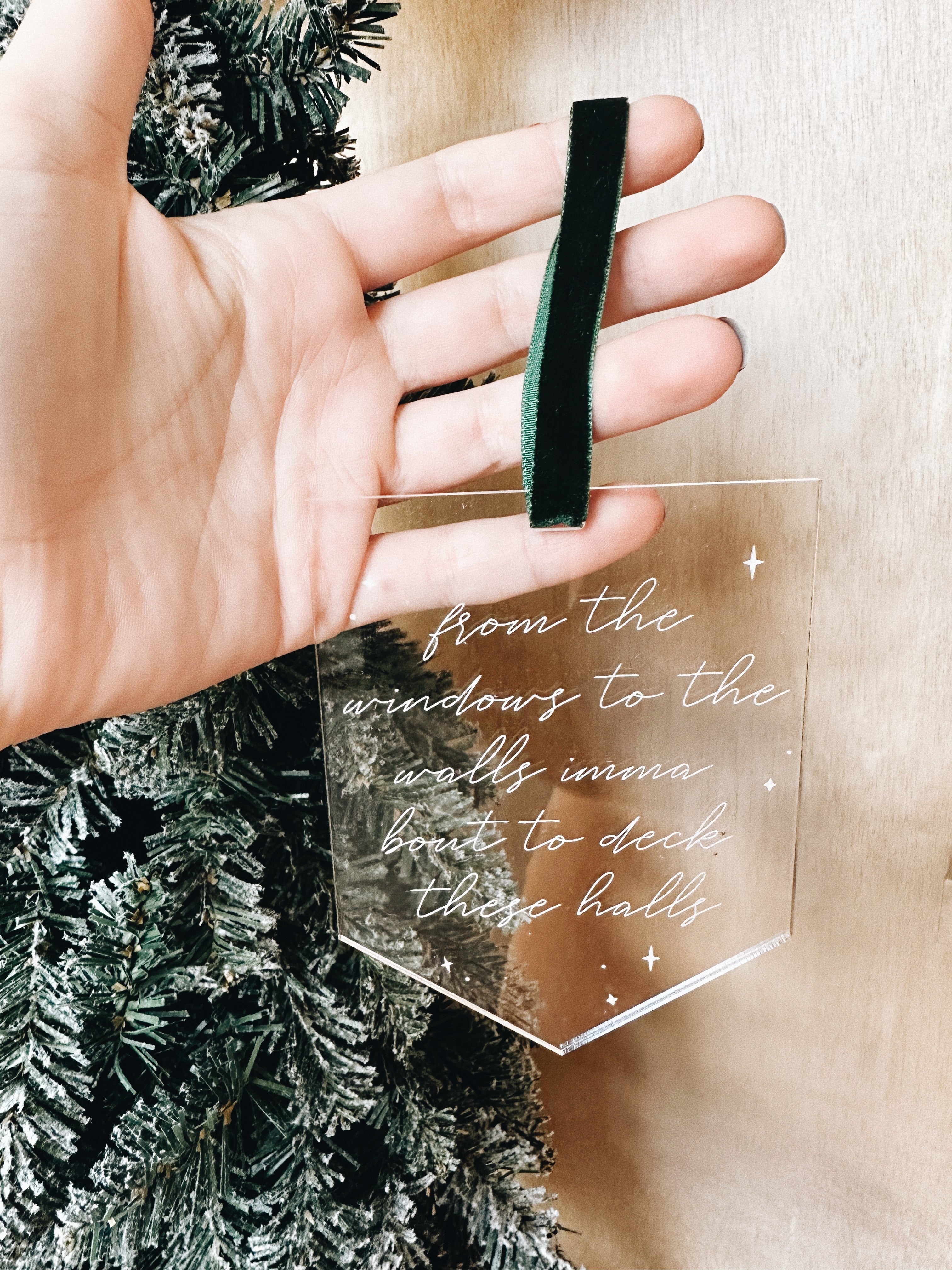 Deck These Halls Keepsake Ornament, Funny Song Lyrics Christmas Sign, Gift For Couple, Housewarming Gift, Funny Secret Santa