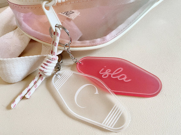 Personalized Acrylic Motel Backpack & Lunchbox Tags