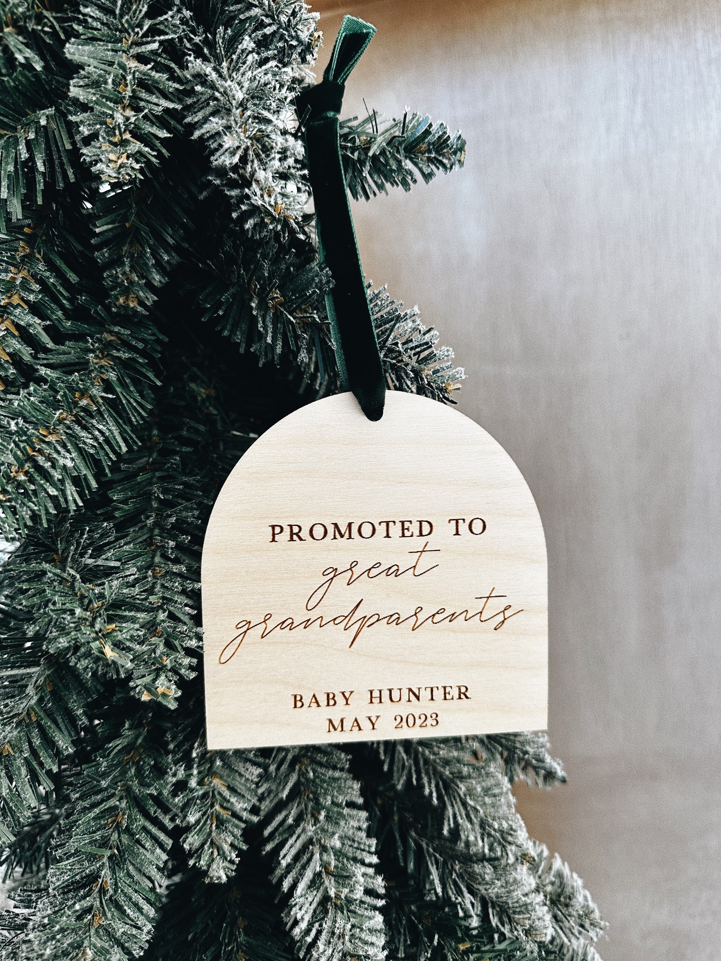 Promoted To Great Grandparents Keepsake Ornament, Pregnancy Announcement Ornament, Gender Reveal Baby Announcement Item, Secret Santa Gift