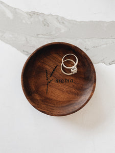 Personalized Walnut Ring Dish