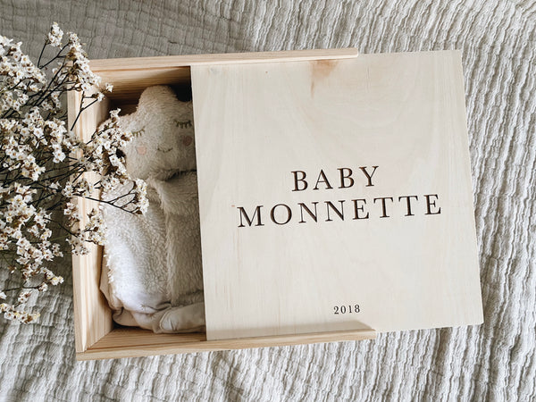 Personalized Newborn Keepsake Memory Box