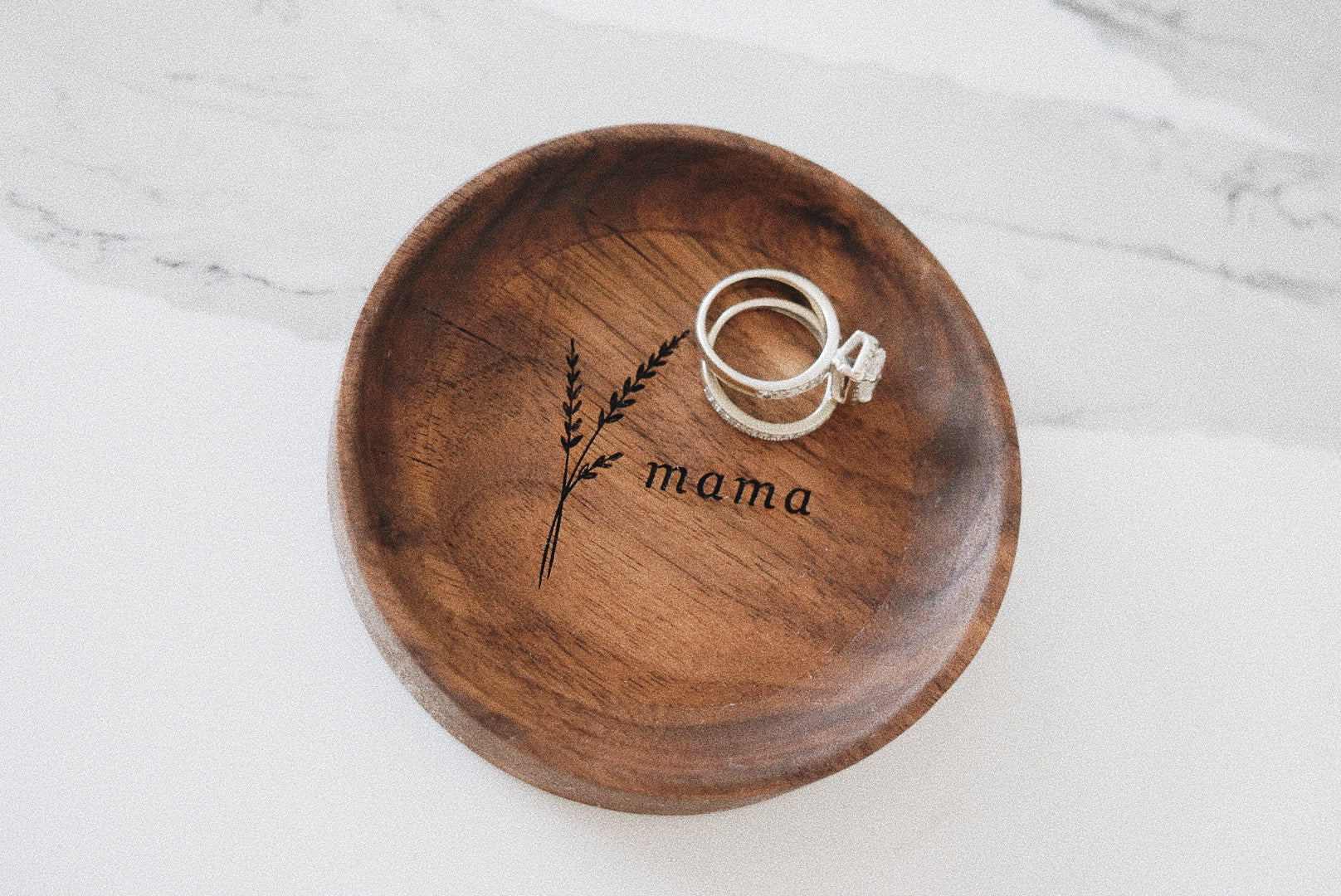 Personalized Walnut Ring Dish