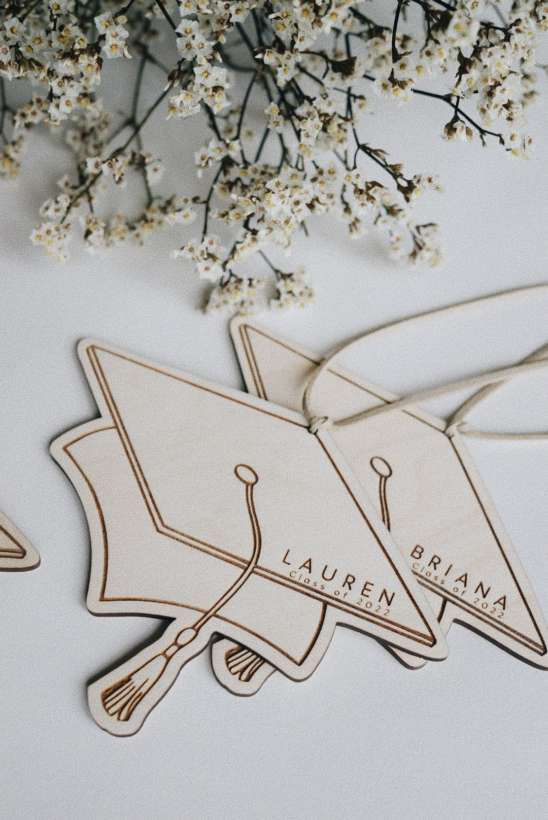 Graduation Tag, Class Of 2022, Keepsake Piece, Grad Hat, Wooden Ornament, Personalized Custom Name Sign, Graduation Gift Tag