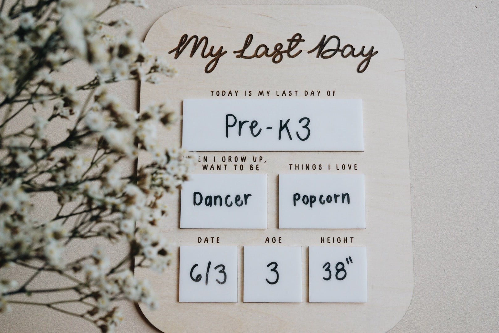 First Day Of School / Last Day Of School Reusable Sign Photo Prop