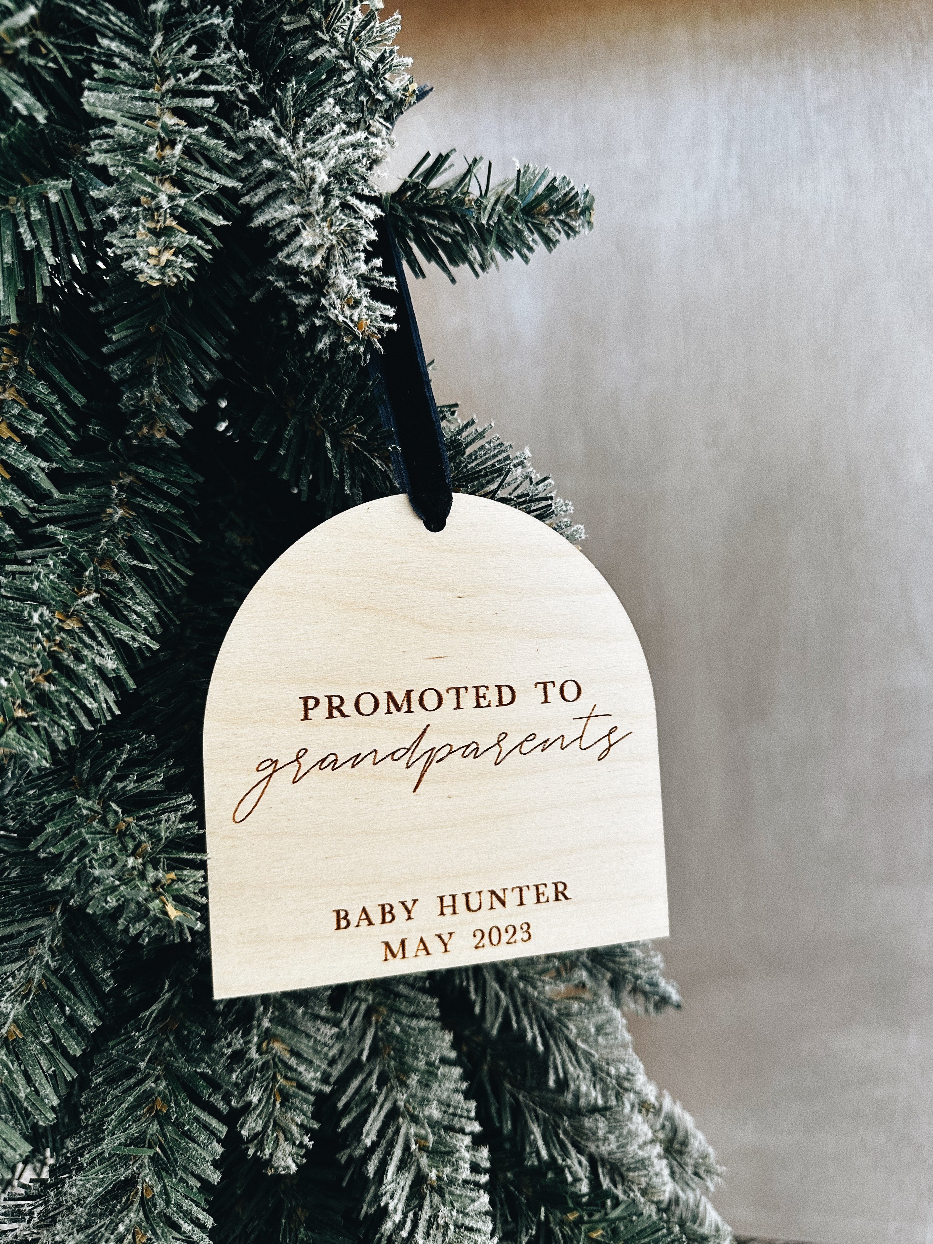 Promoted To Grandparents Keepsake Ornament, Pregnancy Announcement Ornament, Gender Reveal Baby Announcement Item, Secret Santa Gifting