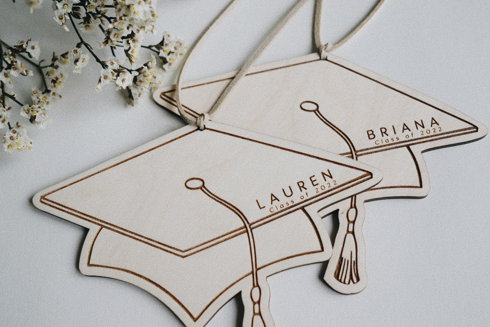 Graduation Tag, Class Of 2022, Keepsake Piece, Grad Hat, Wooden Ornament, Personalized Custom Name Sign, Graduation Gift Tag