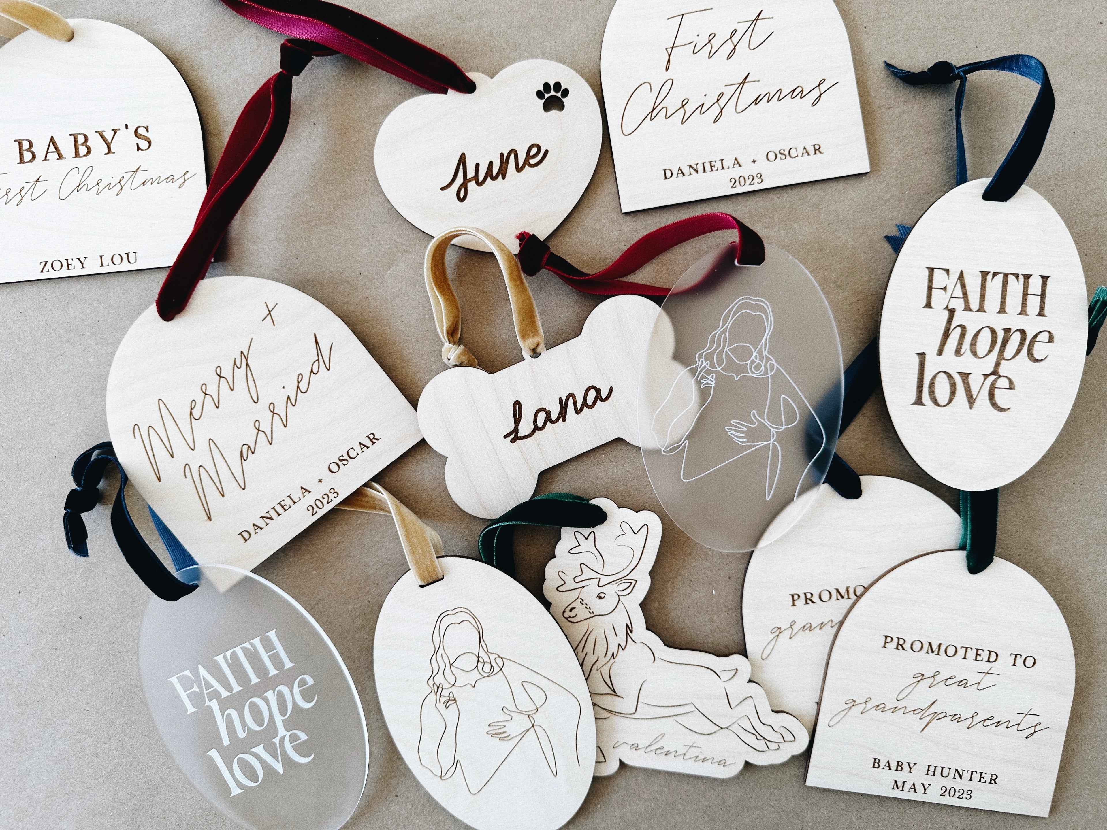 Rudolph Reindeer Name Tag Ornament, Personalized Christmas Tag, Whimsical Christmas Reindeer, Custom Kids Holiday Name Tag