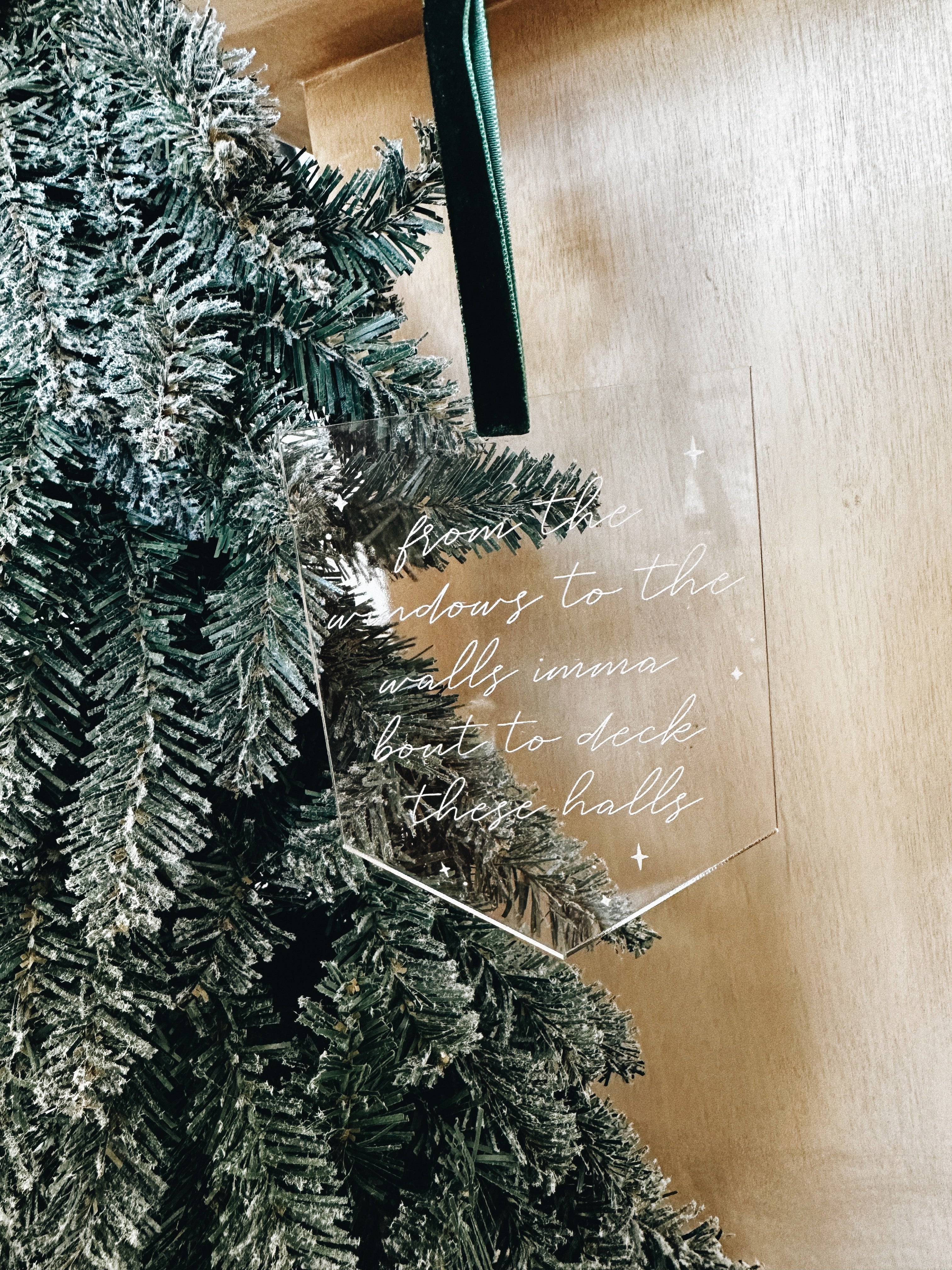 Deck These Halls Keepsake Ornament, Funny Song Lyrics Christmas Sign, Gift For Couple, Housewarming Gift, Funny Secret Santa