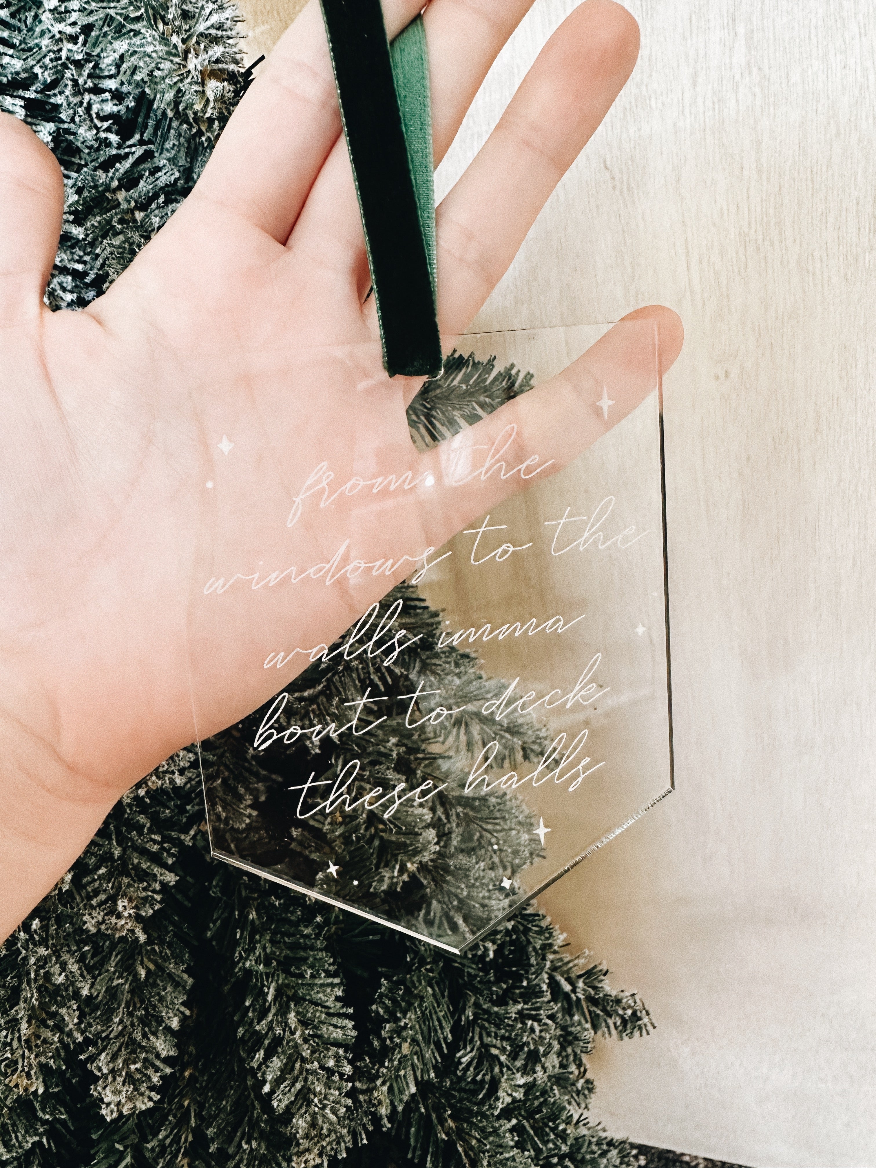 Deck These Halls Keepsake Ornament, Funny Song Lyrics Christmas Sign, Gift For Couple, Housewarming Gift, Funny Secret Santa