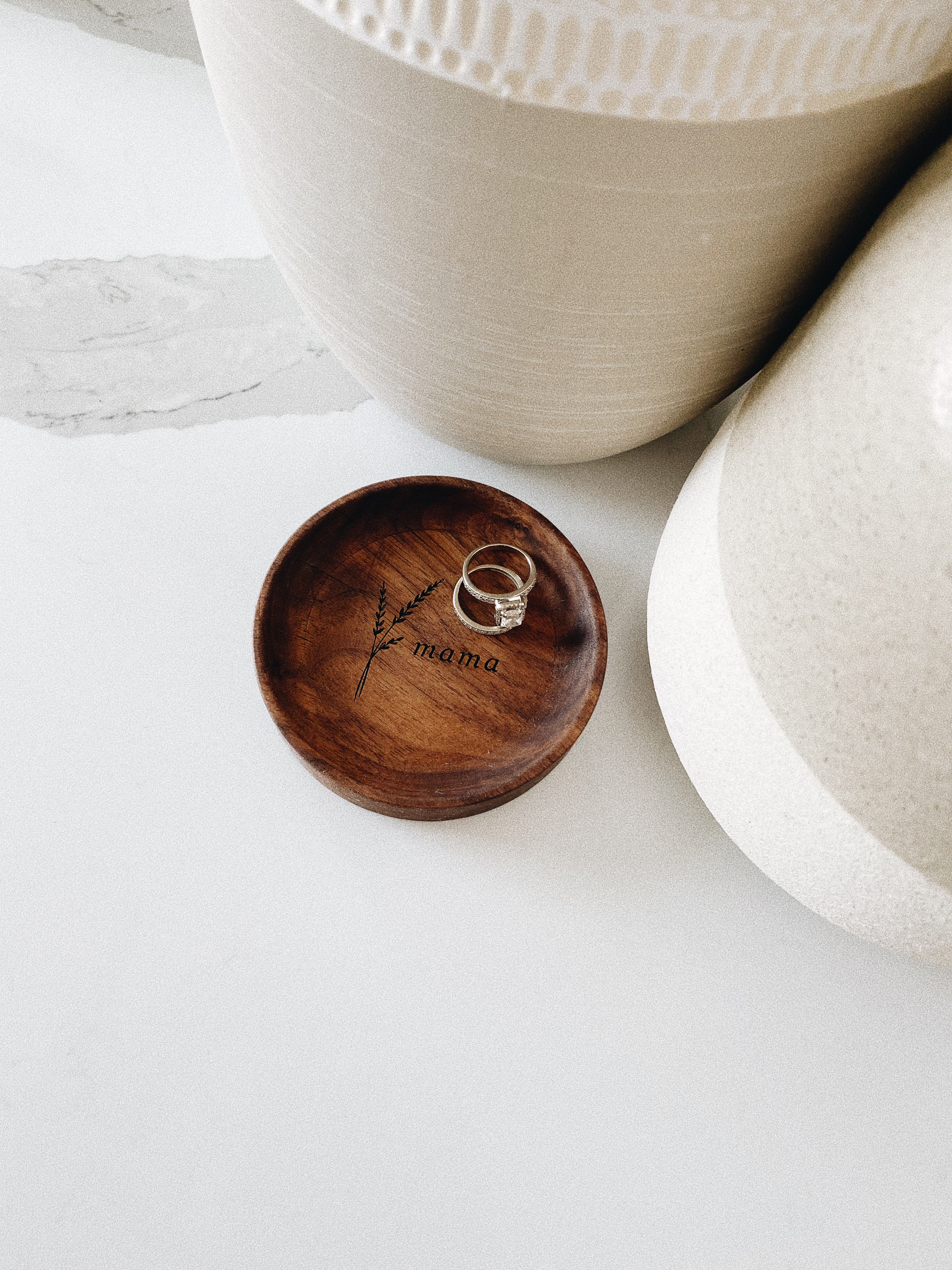 Personalized Walnut Ring Dish