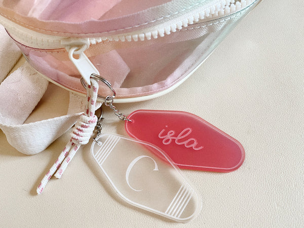 Personalized Acrylic Motel Backpack & Lunchbox Tags
