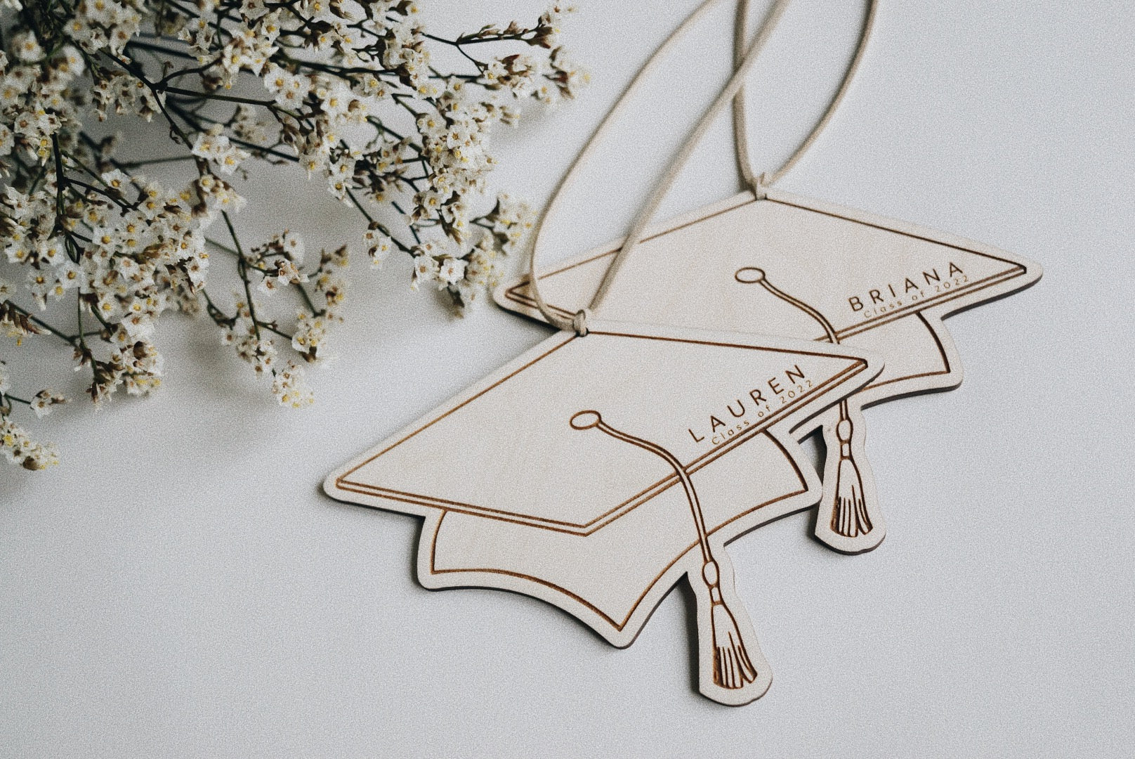 Graduation Tag, Class Of 2022, Keepsake Piece, Grad Hat, Wooden Ornament, Personalized Custom Name Sign, Graduation Gift Tag